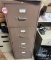 (1) Metal 4-Drawer Metal Filing Cabinet plus (1) 3-Drawer,1-Door Metal Fili