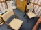 (3) Folding Wooden Upholstered Chairs