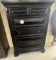 Wooden Black Lacquer 6 Drawer Chest