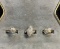 (2) Ladies 14K Yellow Gold Lab-Created Diamond Rings size 7 & 5.5  & (1) 10