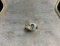 Mens Blue Topaz and Diamond Accent Ring, Size 8, 14k Gold