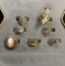 (7) Ladies Rings, Ladies 10K Yellow Gold Solitaire Ring size 7.5, Ladies 10