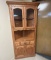 4 Cabinet (two with glass), 1 Drawer Corner Curio Cabinet, Lighted, Oak Fin