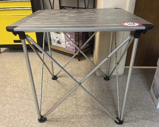 Folding Metal Card Table, 28" x 28" x 26"