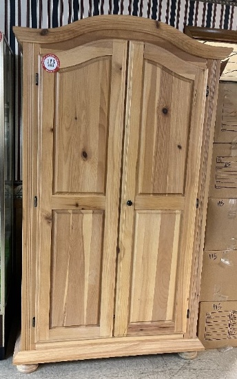 Oak Finished Entertainment Center 76" H x 42" W x 24" D