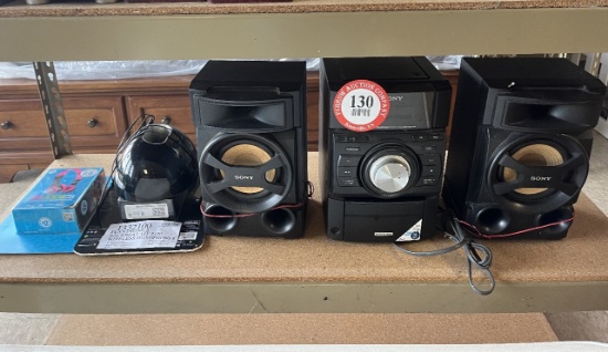 Sony Bookshelf Stereo System with CD Player+ iPod Dock, Plantronics  Fit 21