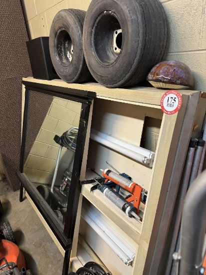 Mirror, Lighted Display Board, Assorted Items