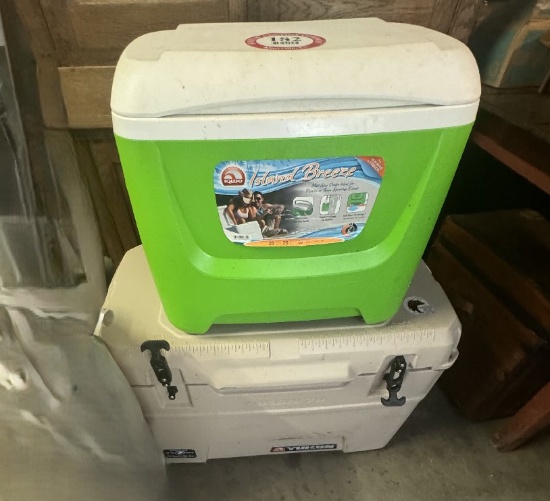 (2) Coolers - (1) Large Yukon, (1) Small Igloo