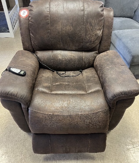 Upholstered Electric Recliner with Heat & Massage