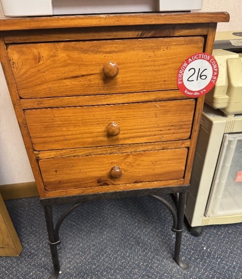 Vintage 3 Drawer Side Table