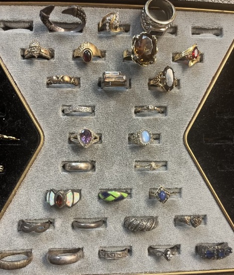 Assorted Costume Jewelry, Rings, etc. Approx 25 Pieces