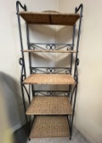 5 Shelf Metal & Wicker Shelving Unit, 66