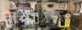 Contents of Shelf: Uniden BC 72 XLT Scanner, Beckman Voltage Meter, Assorte