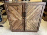 Pike & Main Amherst Chevron Bar, Dar Oak Veneer 39