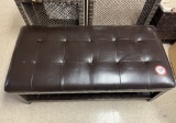 Sofa Ottoman with Storage Shelf Underneath