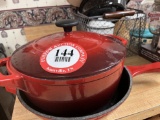 Cast Iron Ceramic Dutch Oven & Frying Pan, Spinning Spice Rack, (2) Sets So