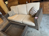 6 Piece Outdoor Wicker Furniture Set, 1 Sofa, 2 Armchairs, Two Armchair Ott