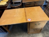 Wooden 2 Drawer Filing Cabinet/Folding Desk, 29