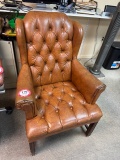 Leather Wingback Chair