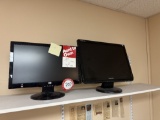 (1) 18” HP Computer Monitor, and (1) 21” Samsung Computer Monitor