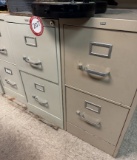 (2) 2- Drawer Metal Filing Cabinets