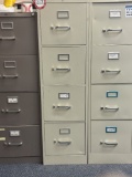 (3) 4-Drawer Metal Filing Cabinets