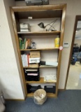Wooden 6-Shelf Shelving Unit plus Contents