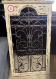 Decorative Wall Plaque Wooden Framed with Wrought Iron Insert (46