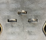(3) Ladies Rings: Ladies 10K Yellow Gold Diamondette Ring size 7, Ladies 14