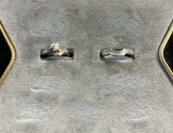 (2) Ladies Rings: Ladies 10K White Gold Single Stone Ring size 7, Ladies 92