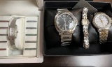 (4) Watches: (1) Bulova L9 1950's Vintage 10K Rolled Gold Filled White Gold, (1) Bulova