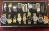 Collection of 17 Assorted Watches, Various Brands, Mens & Womens