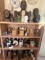 Bookcase & Contents: Various Presidential Busts, Figurines & Decorative Item