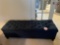 Upholstered Storage Ottoman plus Assorted Decorative Pillows & Throws