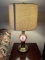 Pair of Brass Table Lamps with Shades