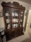 Wooden China Cabinet with 2 Glass Display Panels with 1 Glass Door