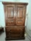 Wooden 3 Drawer, 2 Door Chest, Cherry Finish