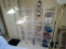 4 Metal Shelves, 2 Small Work Tables, Sewing Kits, etc