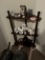 (3) Corner Shelving Units, 3 Shelves Each, plus Contents