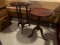 (2) Round Accent Tables: (1) Single Pedestal, (1) with 3 Legs
