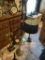 (3) Brass Table Lamps & Brass Floor Lamp
