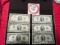 (9) Series 1976 $2.00 Dollar Bills, (1) Series 1963 $2.00 Dollar Bill, plus