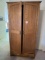 Wooden 2 Door Armoire with Two Bottom Drawers