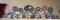 Large Assortment of Flow Blue Pattern Presidential Plates, Small Busts & Figurines