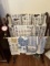 Dark Cherry Quilt Rack with 9 Presidential Themed Towels