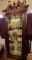 Wooden Curio Cabinet, Mirrored Back with 3 Glass Display Doors
