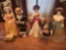 (3) Franklin Heirloom Dolls, (2) Large Figurines, Presidential/Historical Themed