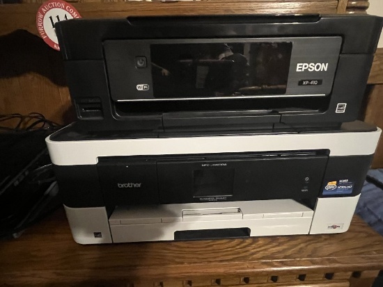 Collection of Electronics: (2) HP Laptops, Epson Printer, Brother Printer,