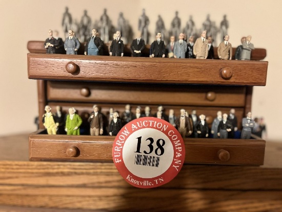 Large Assortment of Miniature Metal Presidential Figurines