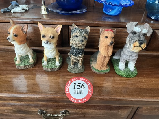 Contents of Dresser: 2 Table Lamps, 8 Historic Themed Plates, 5 Bobble Head